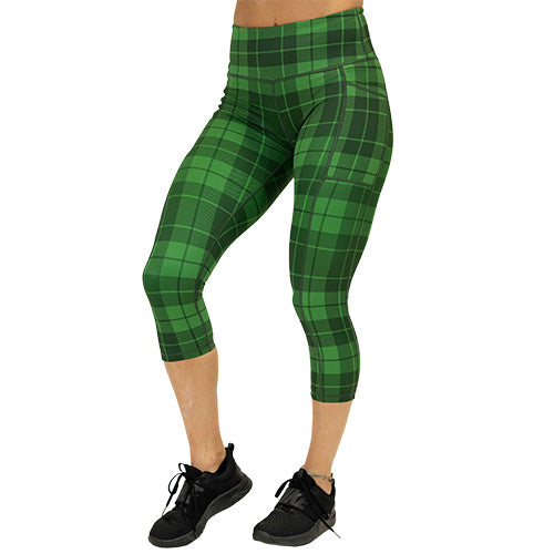 Green plaid outlet tights