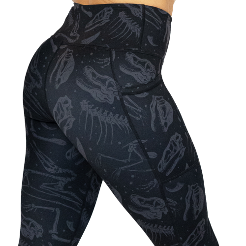  Colorful Dinosaurs Pattern Women's High Waisted Yoga