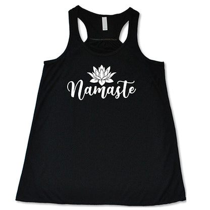 black namaste tank top