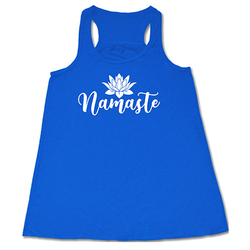 blue namaste tank top