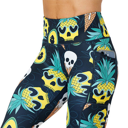 Cute Workout Outfit - Colorful Skull Leggings - Funny Fitness Tank -  Fitness Leggings